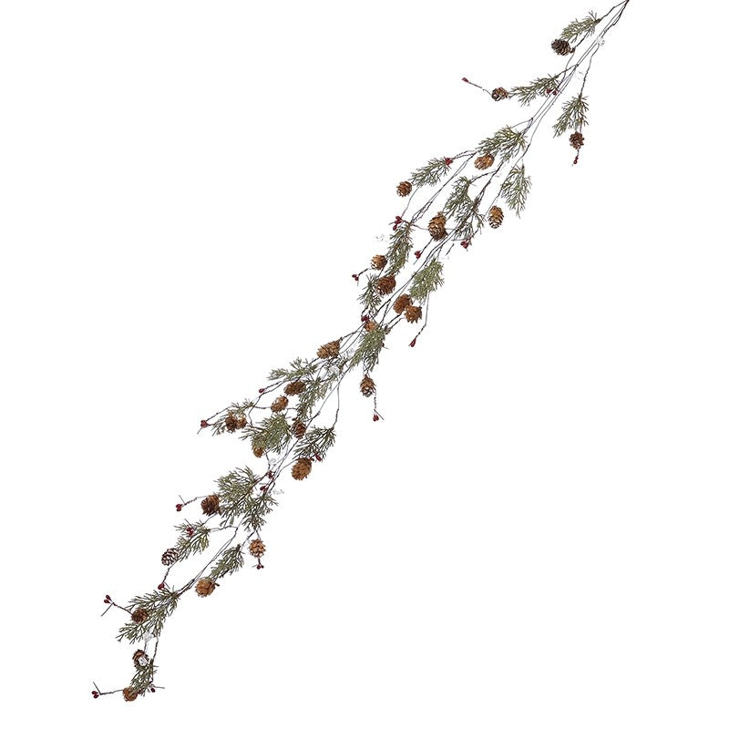 Green & Brown Pinecone Garland