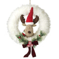 Reindeer in Fluffy White Wreath