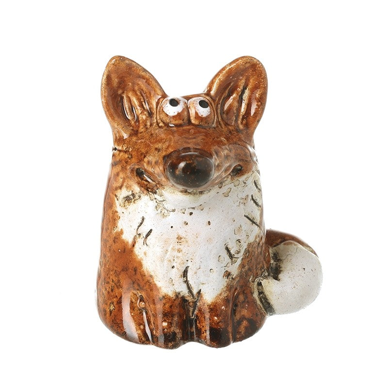 Sml Reactive Amber Stone Sitting Fox Orn