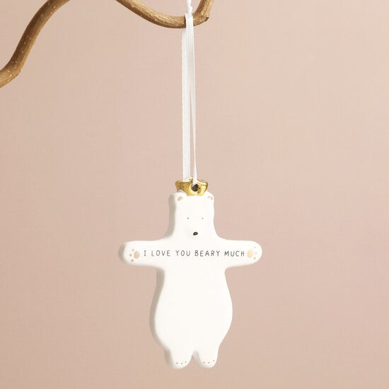 I Love You Beary Much Bear Hanging Decoration