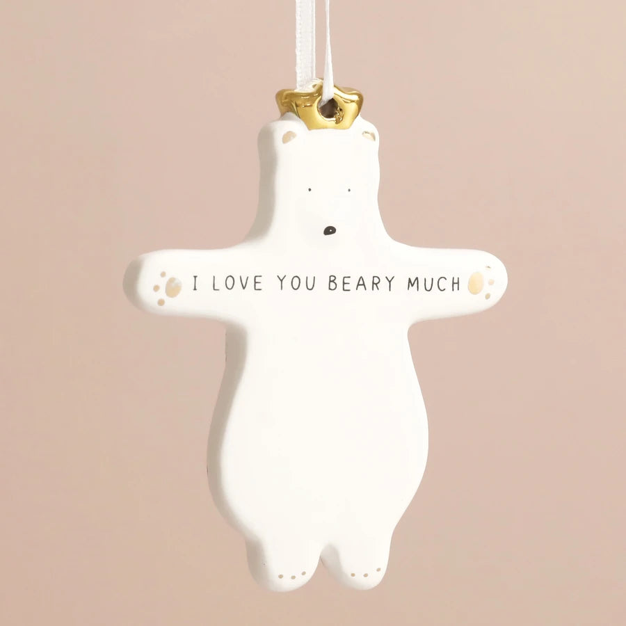I Love You Beary Much Bear Hanging Decoration