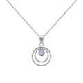 Double Circle Opal Pendant
