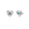Heart Opal Studs