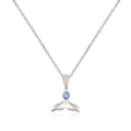 Whale Tail and Opal Pendant