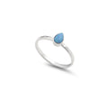 Small teardrop opal ring Size UK P