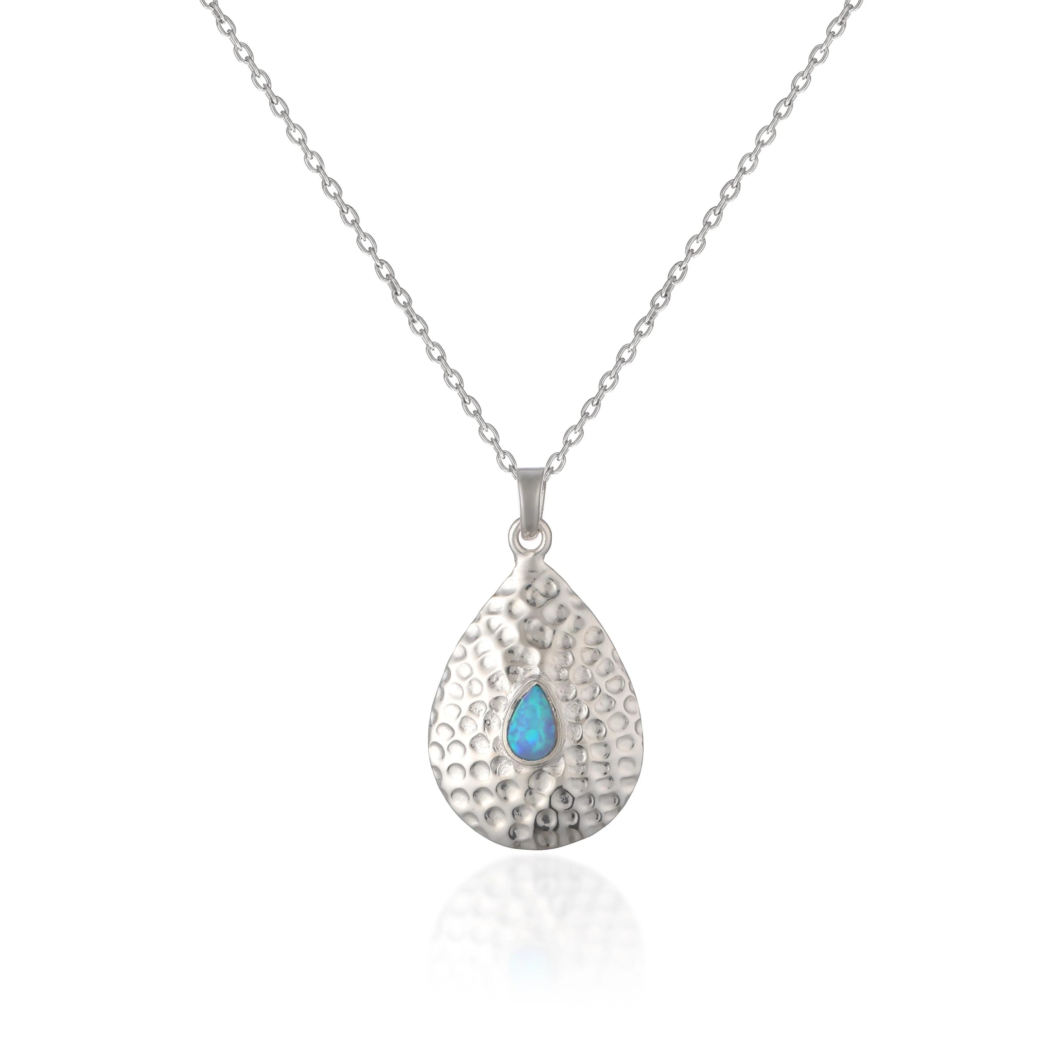 Hammered Teardrop Pendant