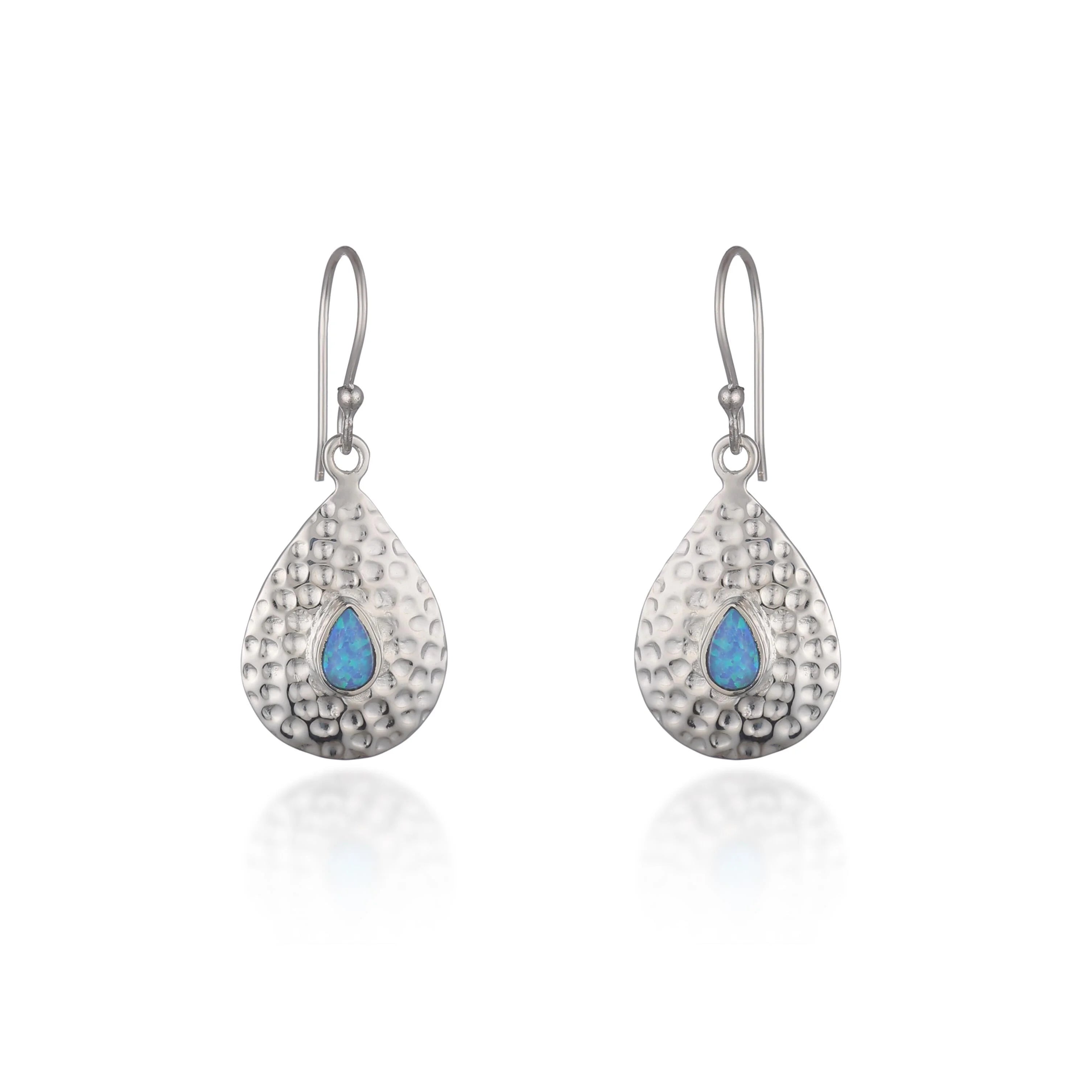 Hammered Teardrop Earrings