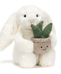 Cream Bunny with Plant