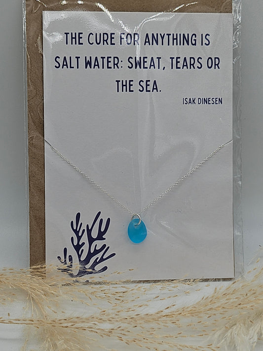 Sea Glass Necklace- The Cure To Anything Is salt Water: Sweat Tears Or The Sea