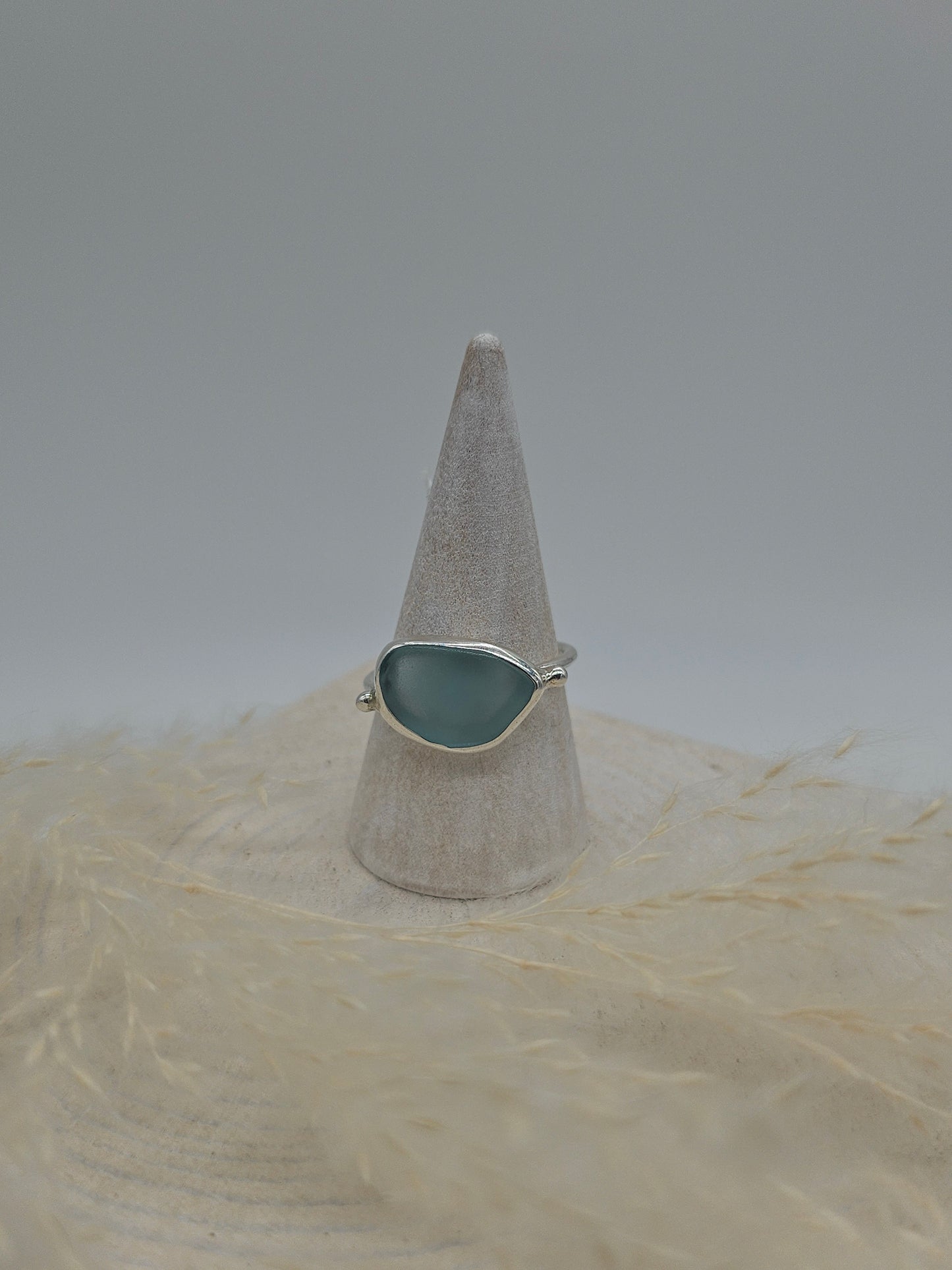 Cornish Sea Glass Ring - Size Q