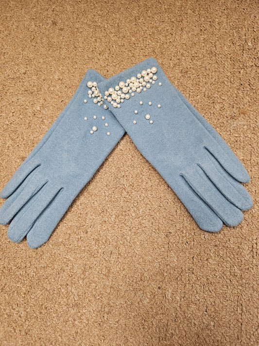 Pearl Blue Gloves