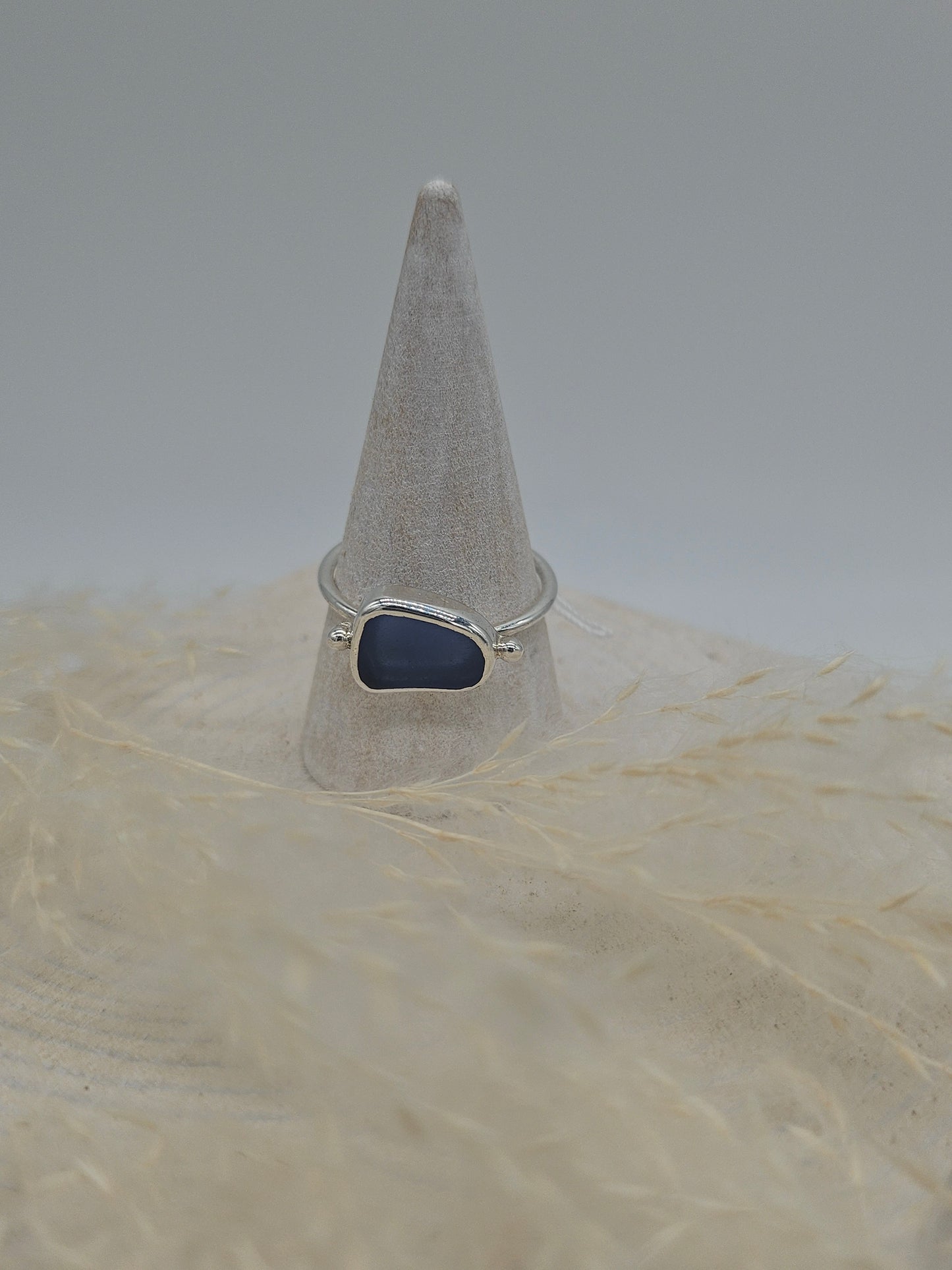 Cornish Sea Glass Ring - Size P