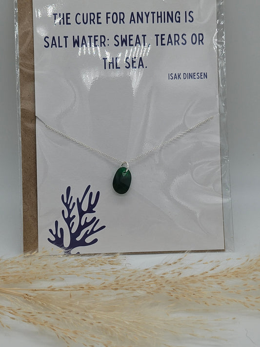 Sea Glass Necklace- The Cure To Anything Is salt Water: Sweat Tears Or The Sea