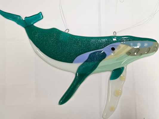 Fused Glass Whale
