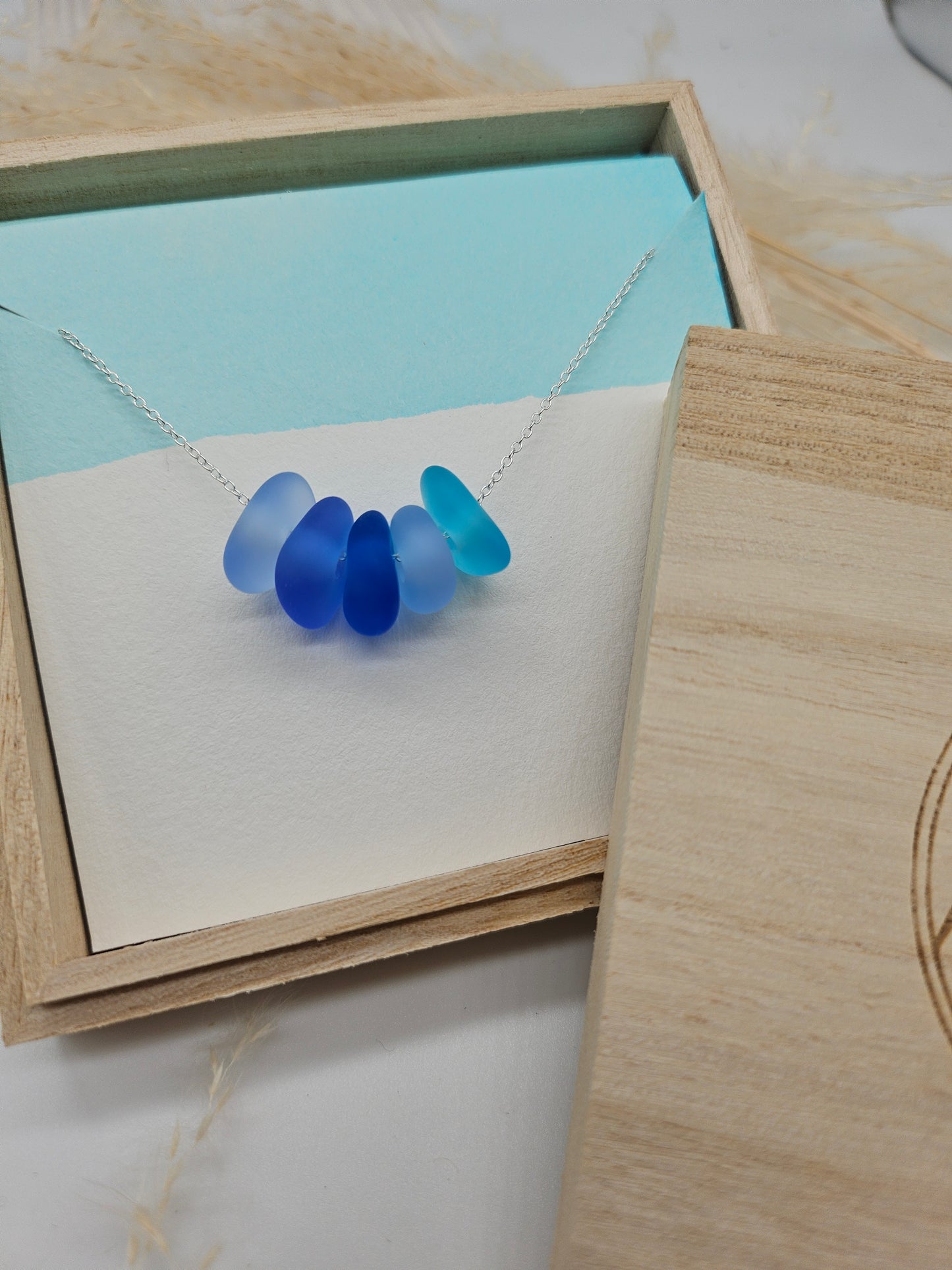 5 Bead Seaglass Necklace