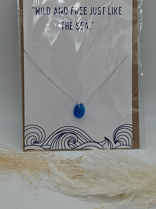 Sea Glass Necklace- Wild And Free Just Like The Sea