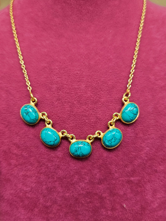 Turquoise Gold Necklace