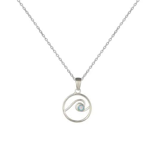 Opal Wave Pendant