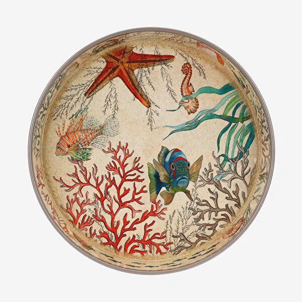 Sea Life Outdoor Round Tray 35cm