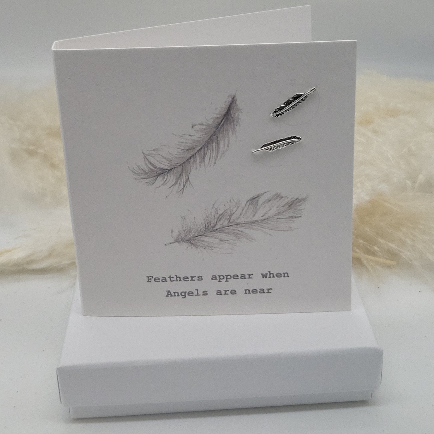 Boxed Earring Card - Feathers Appear