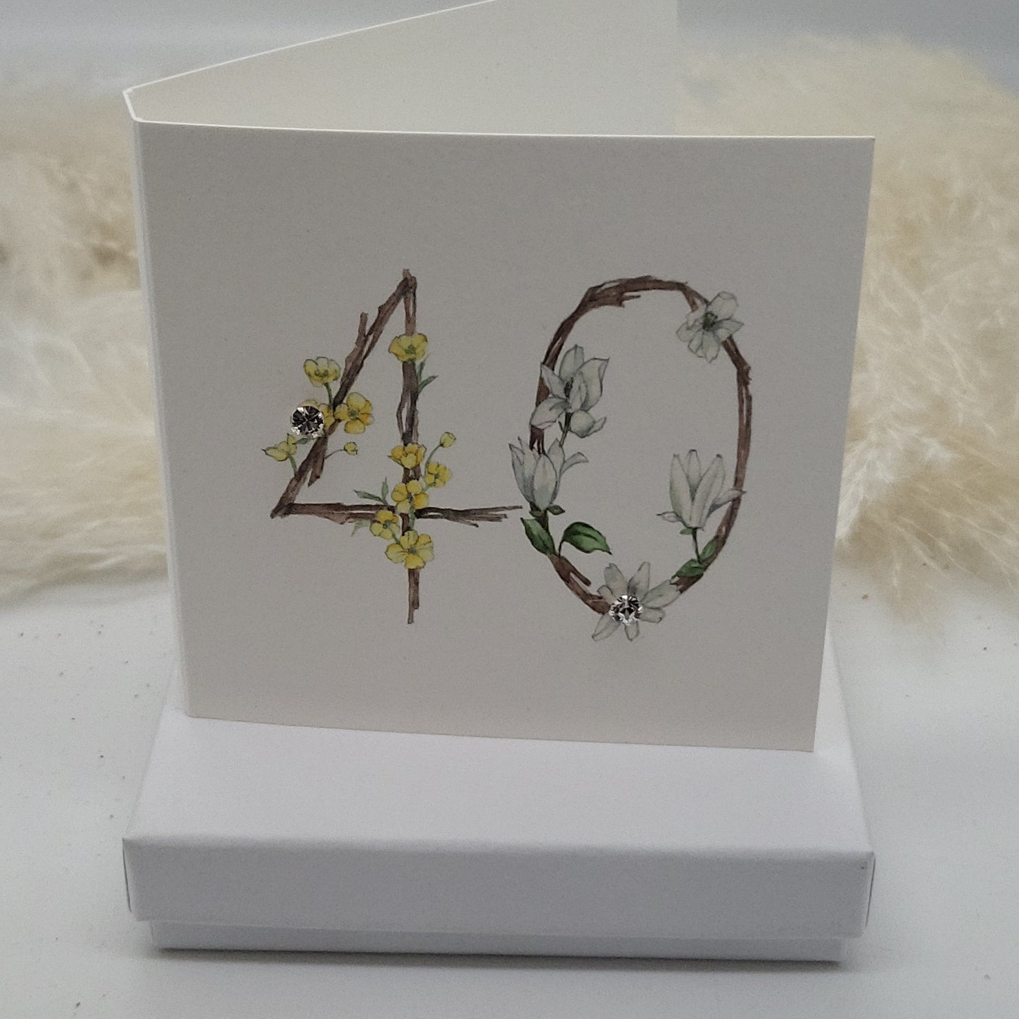 Boxed Earring Card - 40th