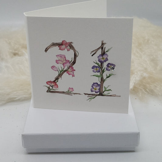 Boxed Earring Card - 21st