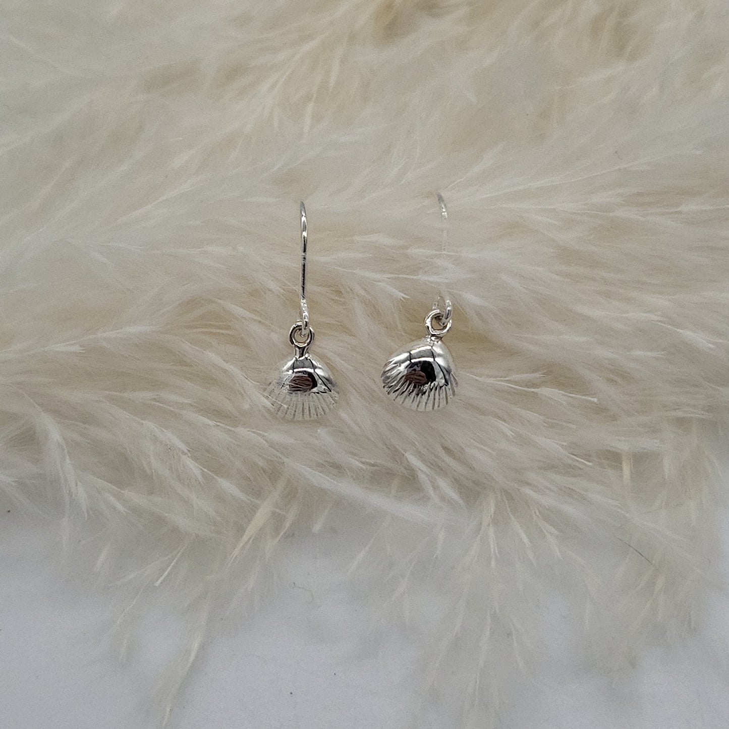 Sterling Silver Shell Hook Earrings