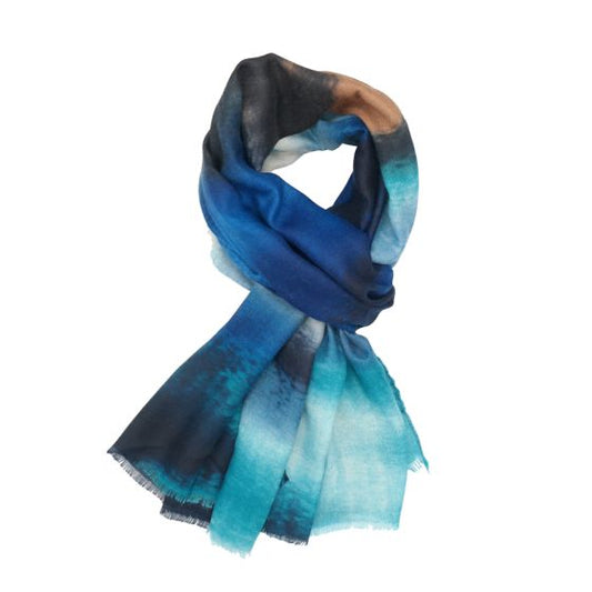 Blue Tie Dye Scarf