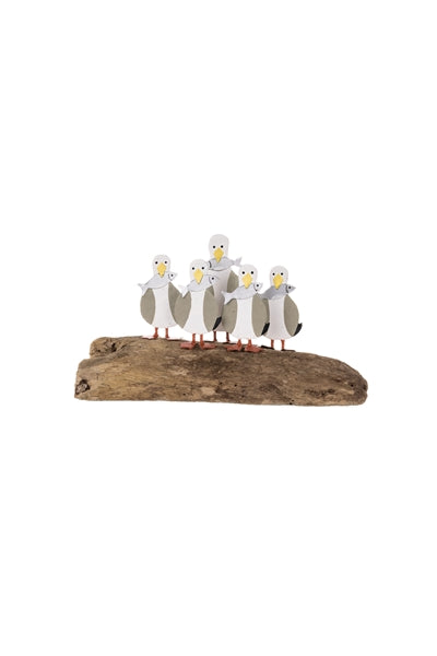 Seagulls on Log