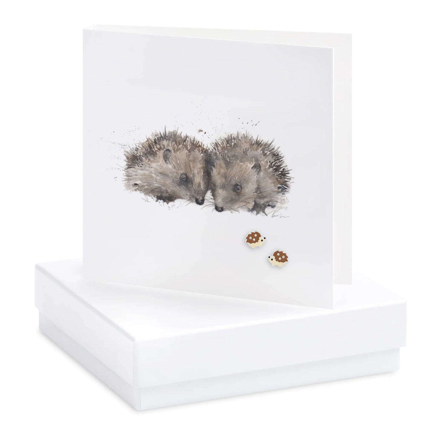 Boxed Earring Card - Hedgehogs