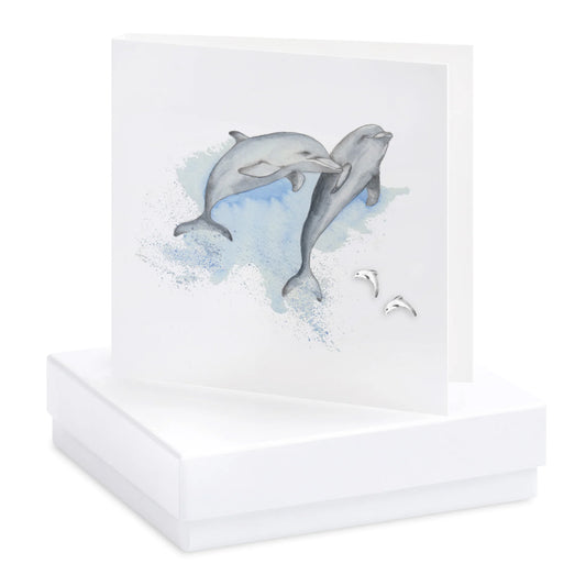 Boxed Earring Card - Dolphins