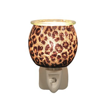 Wax Melt Burner Plug In – Animal Print Gold